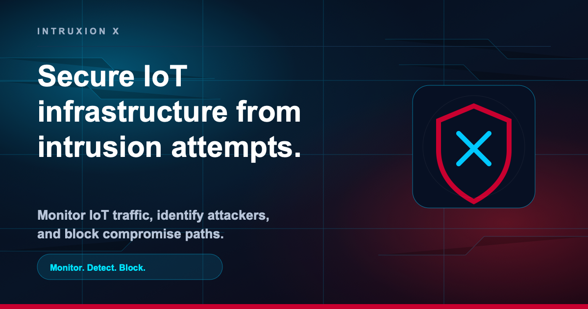 Intruxion X | Secure IoT Infrastructure from Intrusion Attempts